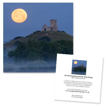 “The Morning Moon and the Misty Mump” greeting card
